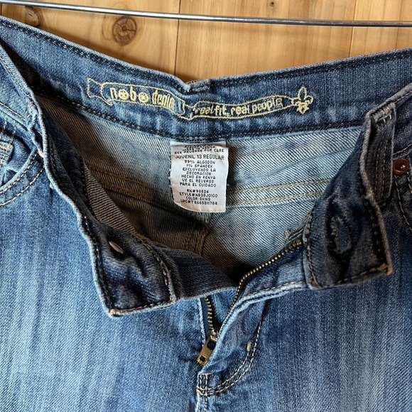 No Boundaries Junior 13 Bootcut Blue Denim Jeans Mid Rise Stretch Nobo Y2K Style - Picture 4 of 9